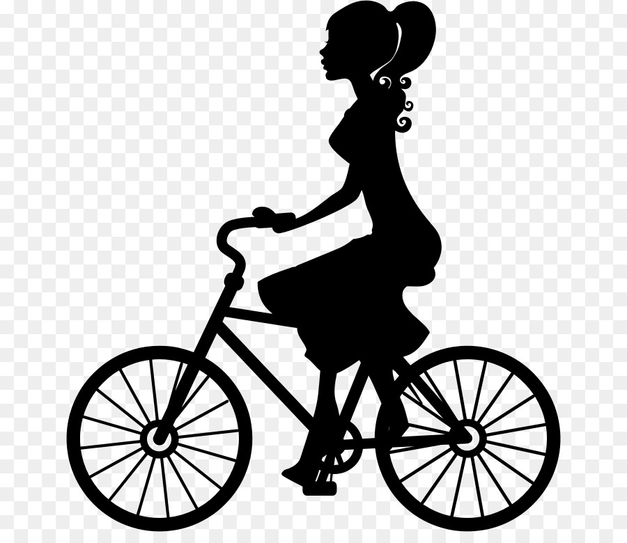 Bicycle Cycling Silhouette Clip art - woman png element png download - 710*764 - Free Transparent Bicycle png Download.