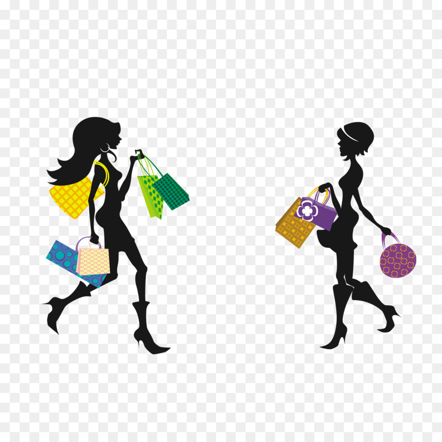Shopping Centre Fashion - Shopping woman silhouette png download - 1134*1134 - Free Transparent Shopping png Download.