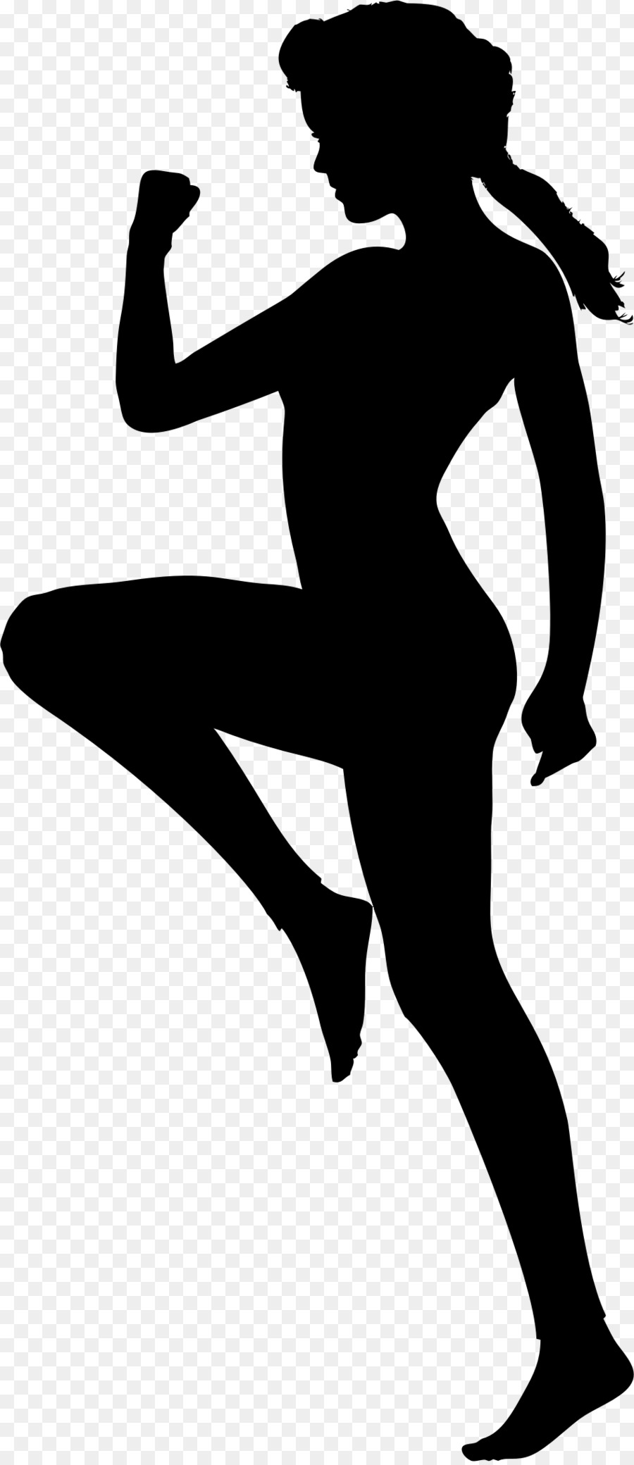 fitness girl silhouette clip art
