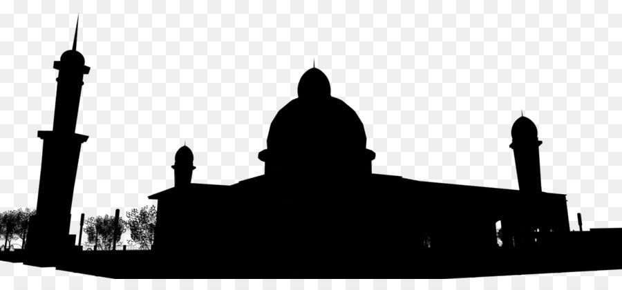 Black & White - M Place of worship Silhouette Spire Inc -  png download - 1316*591 - Free Transparent Black  White  M png Download.
