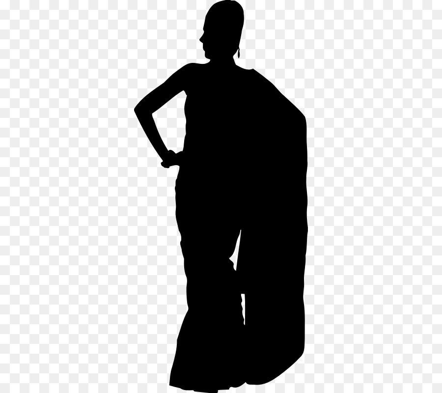 Sari Silhouette Female Dress Clip art - Silhouette png download - 354*800 - Free Transparent Sari png Download.