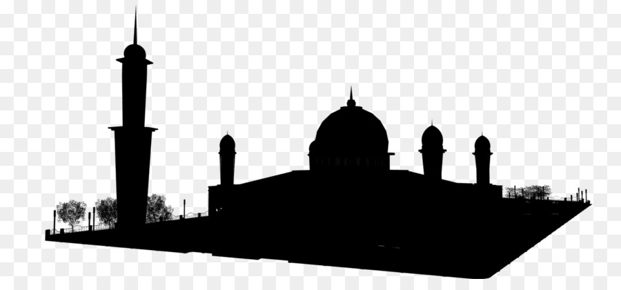 Black & White - M Place of worship Silhouette Spire Inc -  png download - 1316*591 - Free Transparent Black  White  M png Download.