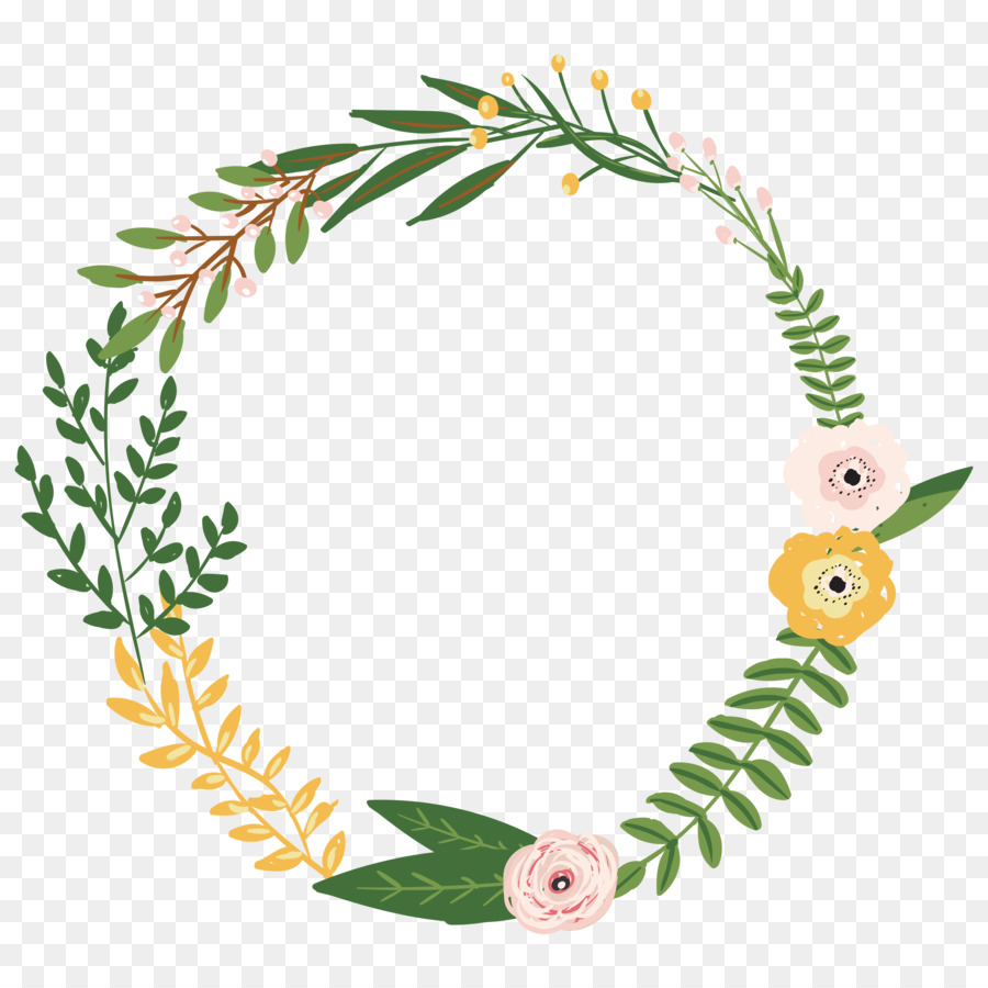 Drawing Wreath - Plants Wreath png download - 3000*3000 - Free Transparent Drawing png Download.