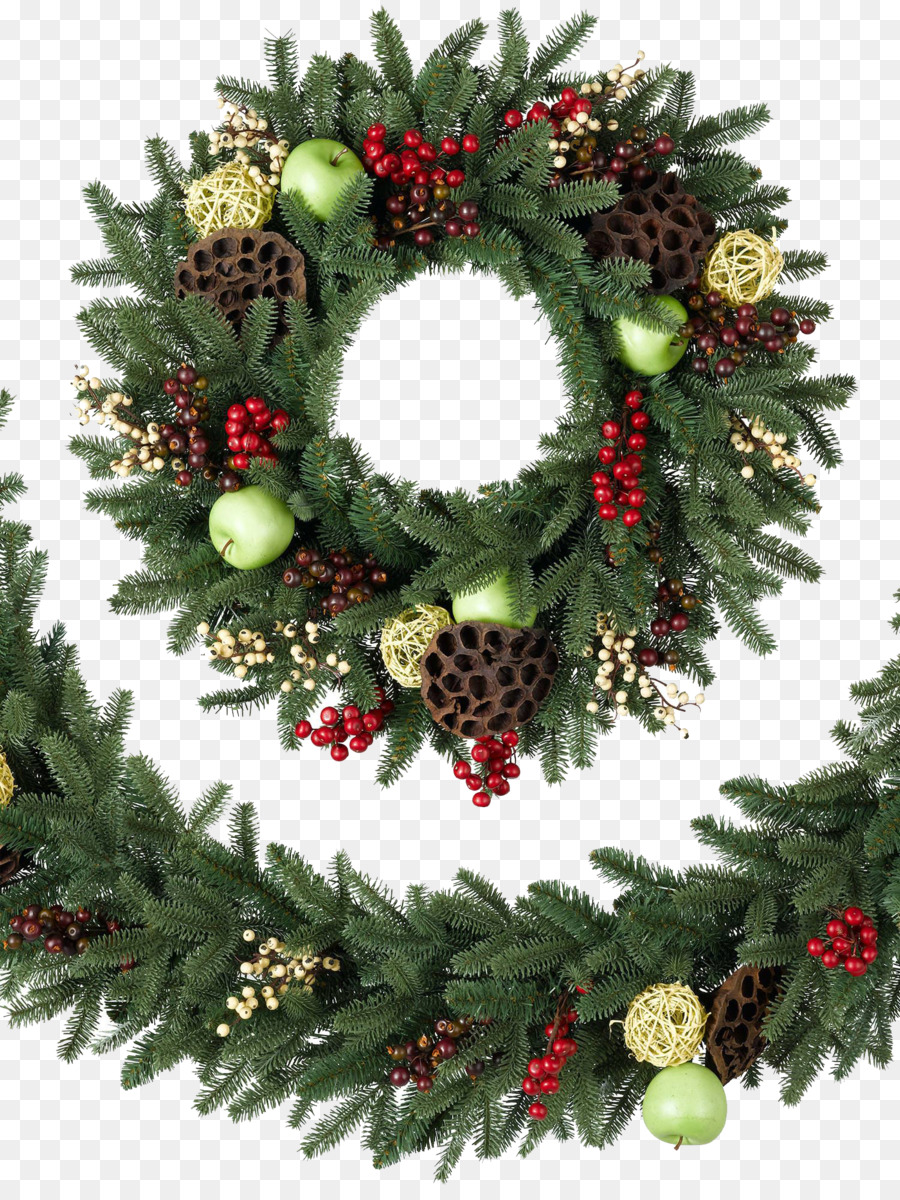 Balsam Hill Artificial Christmas tree Wreath Garland - Christmas Wreath Transparent Background png download - 1500*1978 - Free Transparent Balsam Hill png Download.