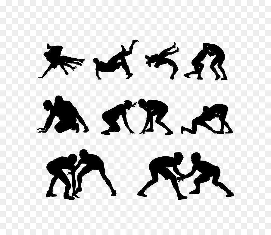 Silhouette Bodybuilding Professional wrestling Clip art - Silhouette ...