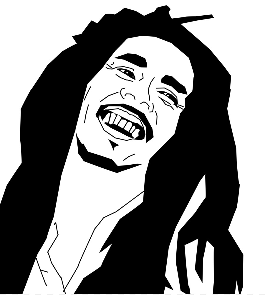 Black and white Facial expression Monochrome photography Art - bob marley png download - 2906*3220 - Free Transparent  png Download.