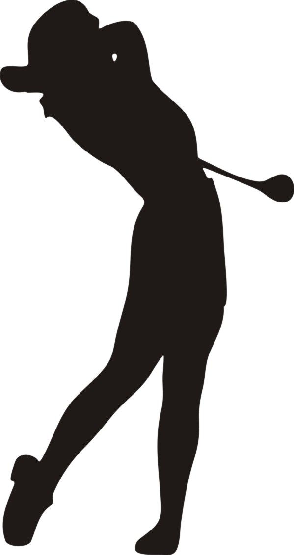 girl golfer silhouette png - Clip Art Library