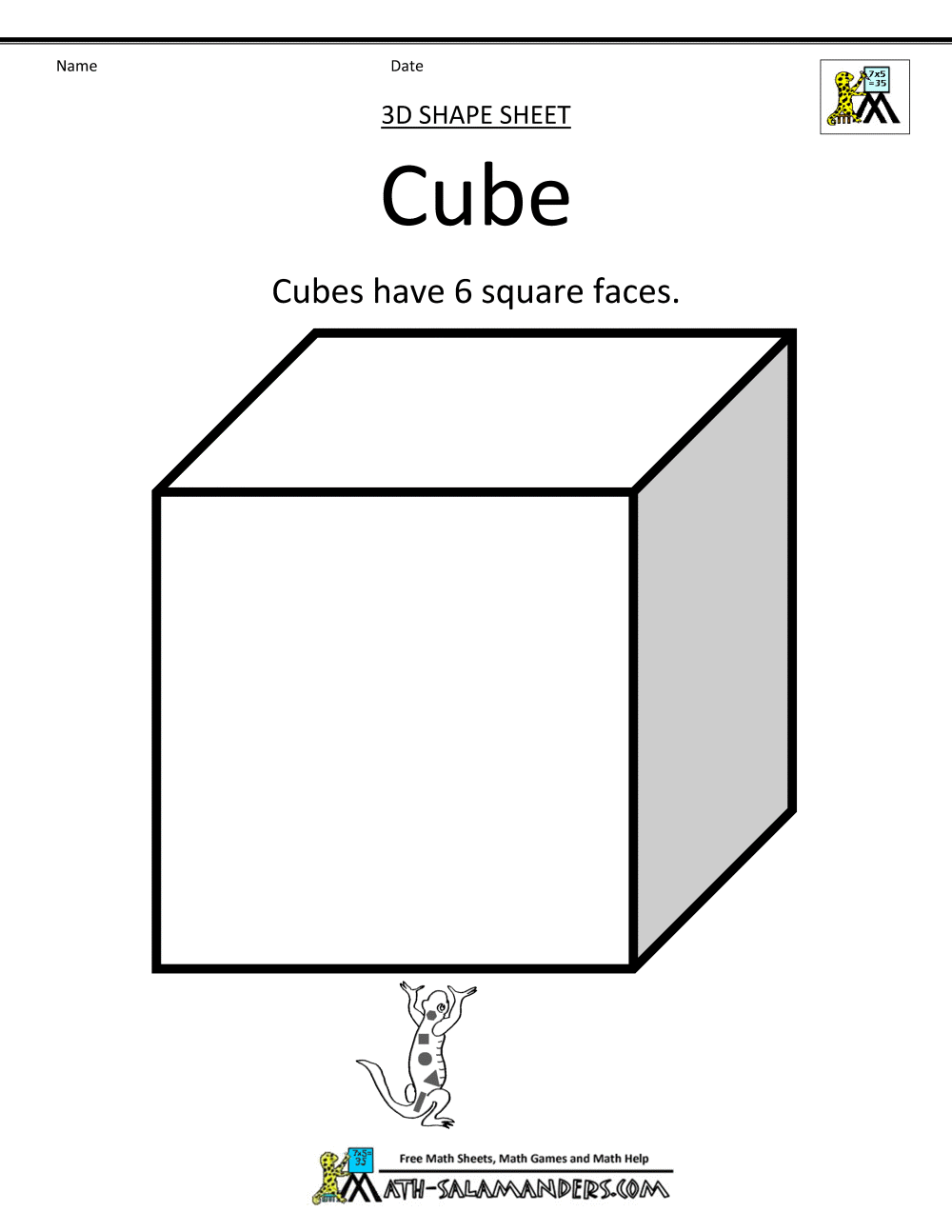 Cube shape clipart 