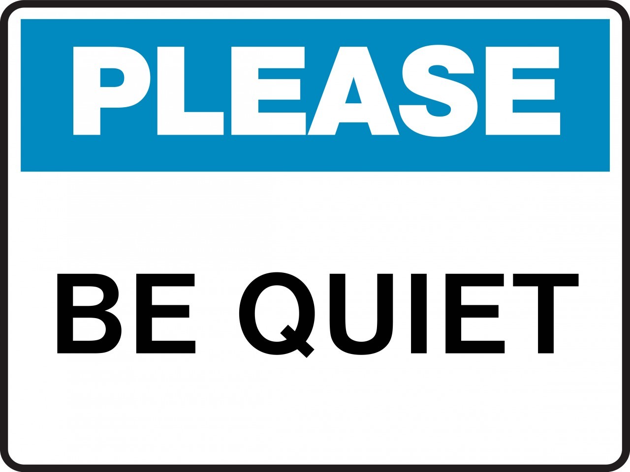 be quiet signs clip art