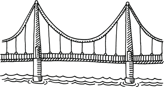 Clipart suspension bridge 