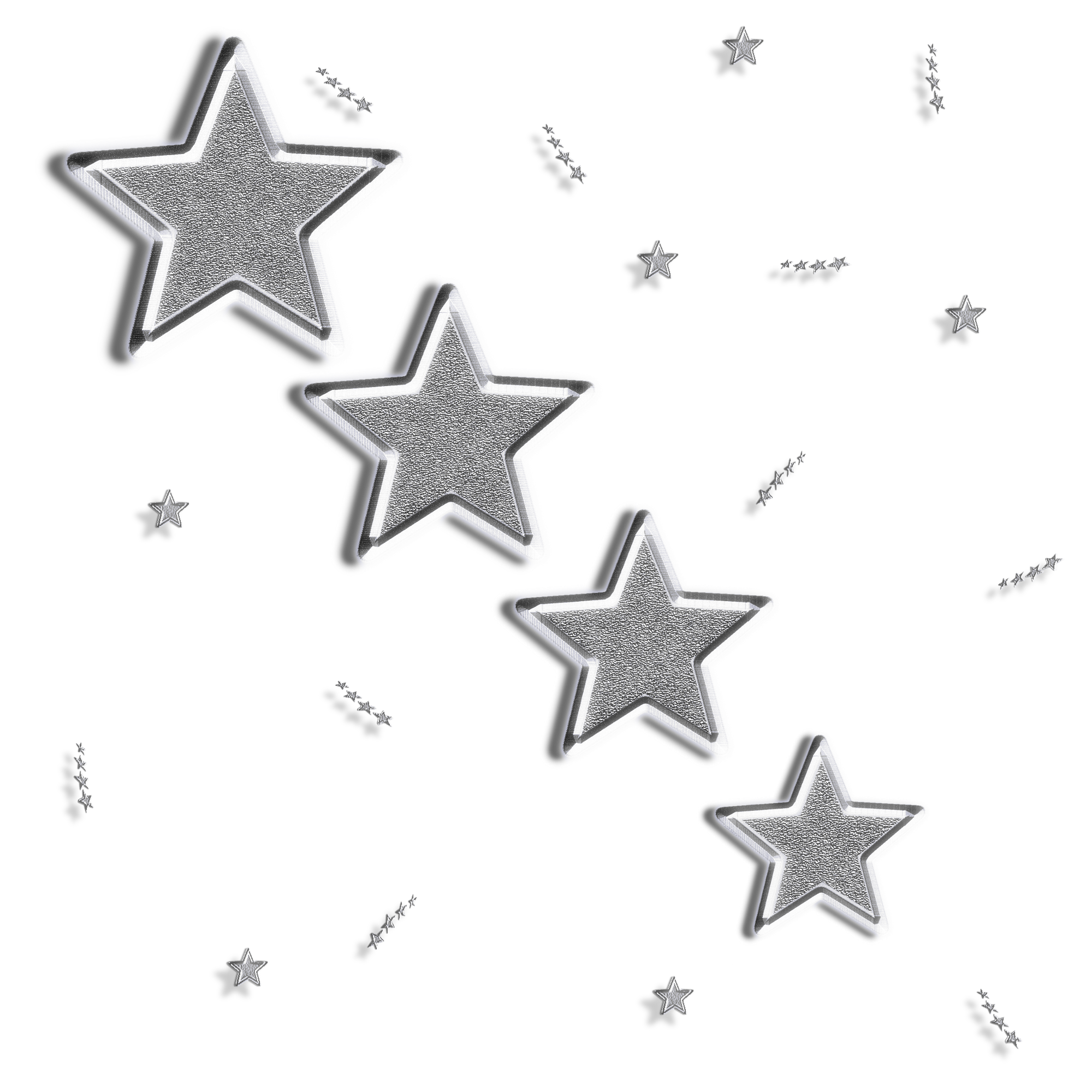 Silver stars clipart 