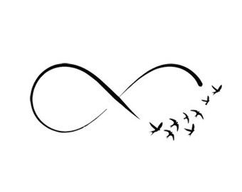 infinity symbol with birds - Clip Art Library