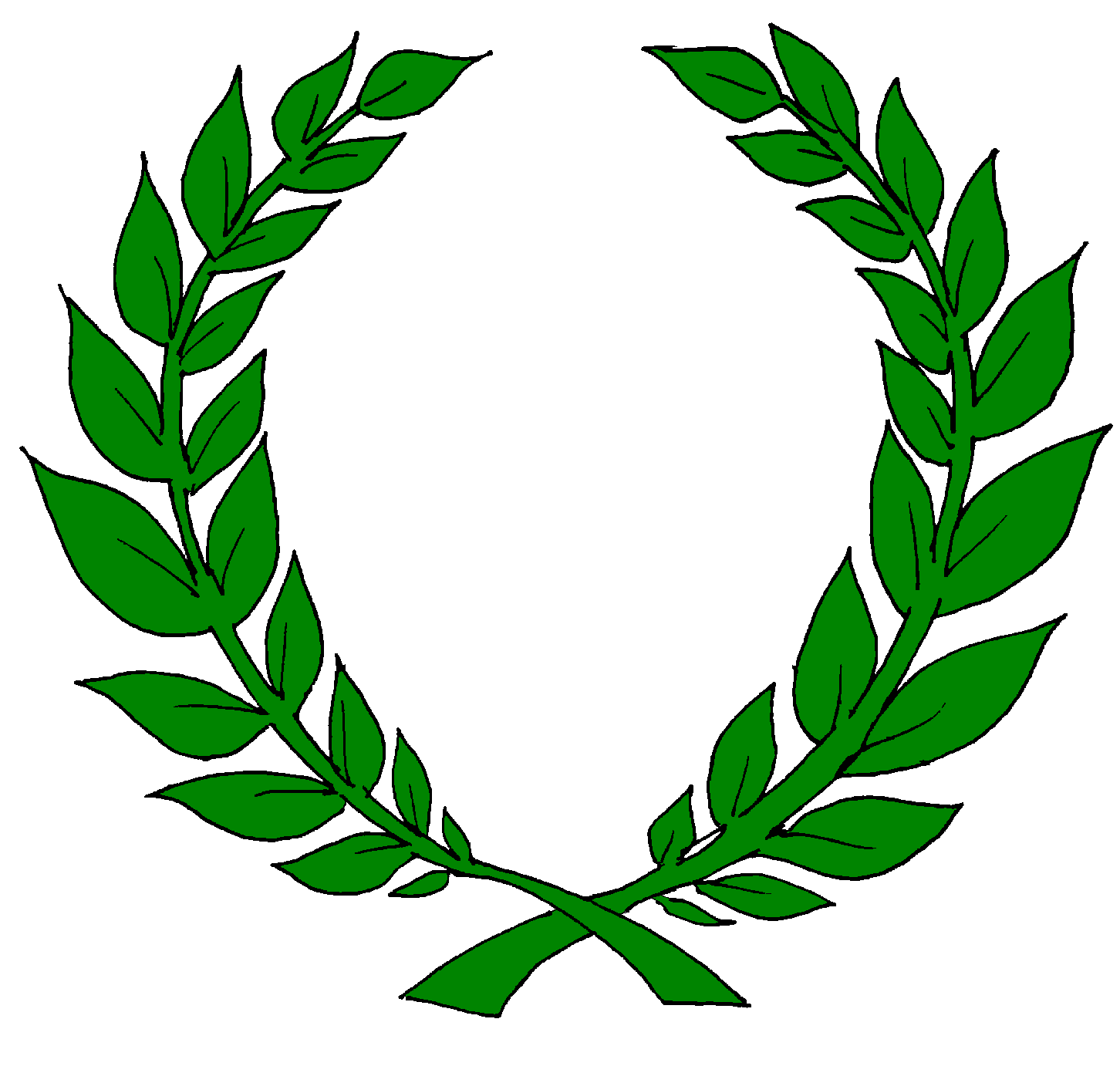 olive leaf crown vector clipart