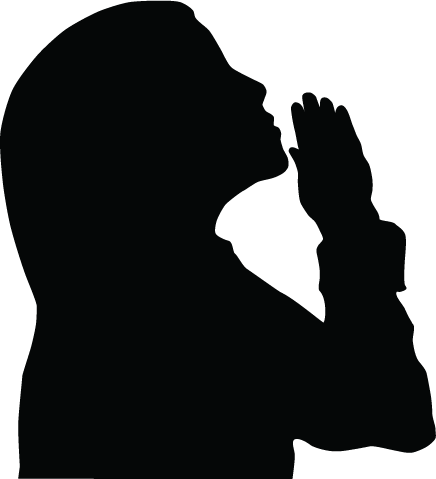 silhouette prayer clip art - Clip Art Library