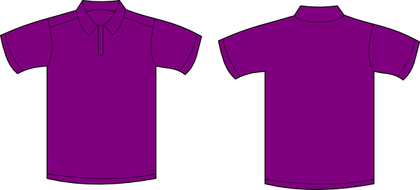 polo shirt template purple - Clip Art Library