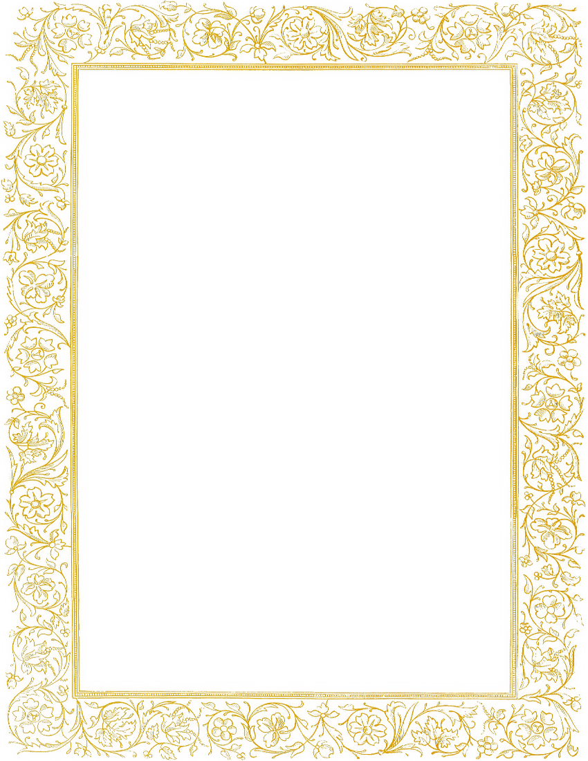 Gold page background clipart 