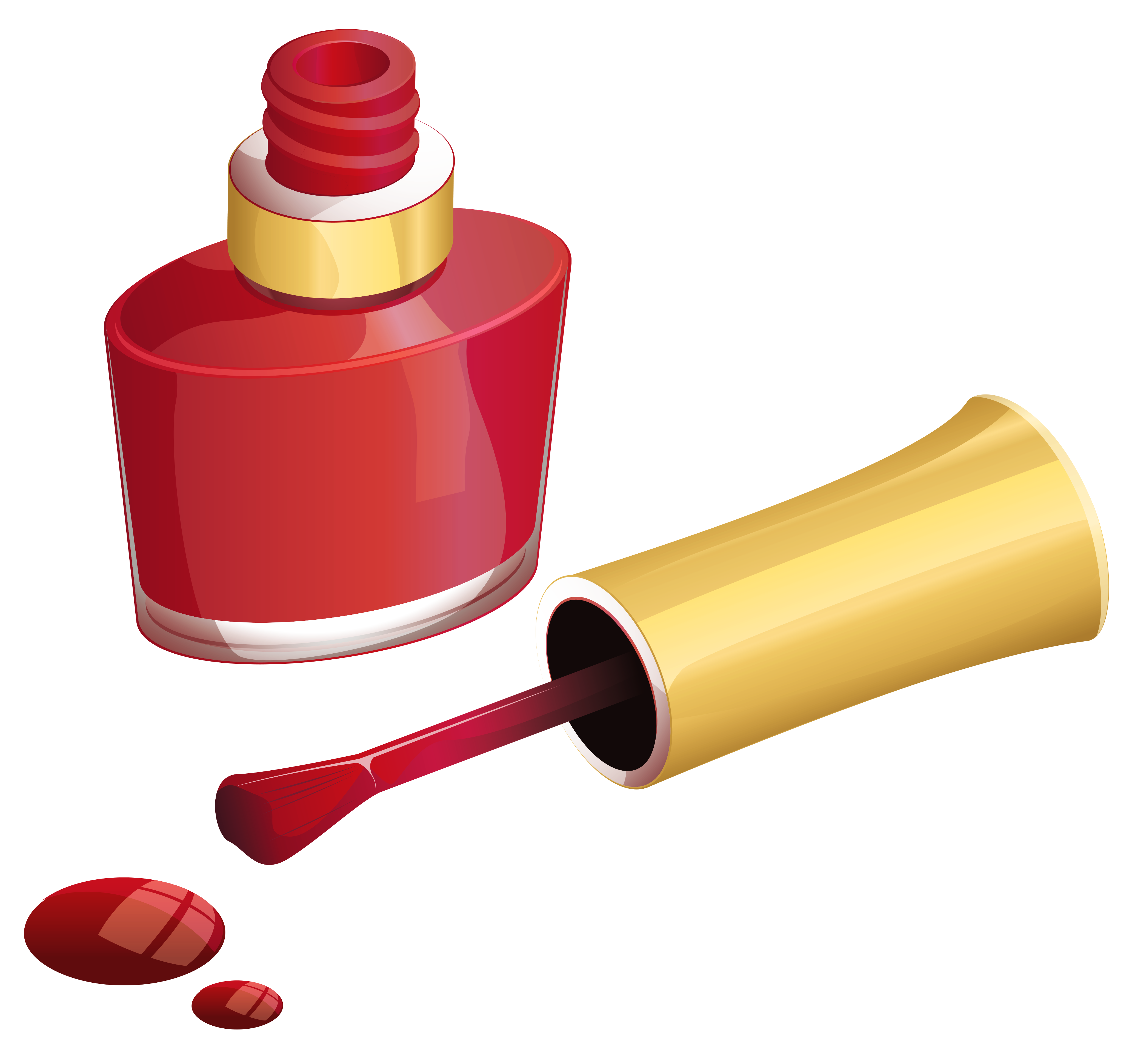 Red Nail Polish PNG Clipart Picture 