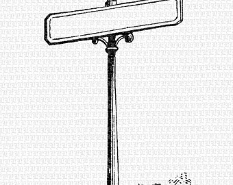 Blank Street Sign Clipart Black And White