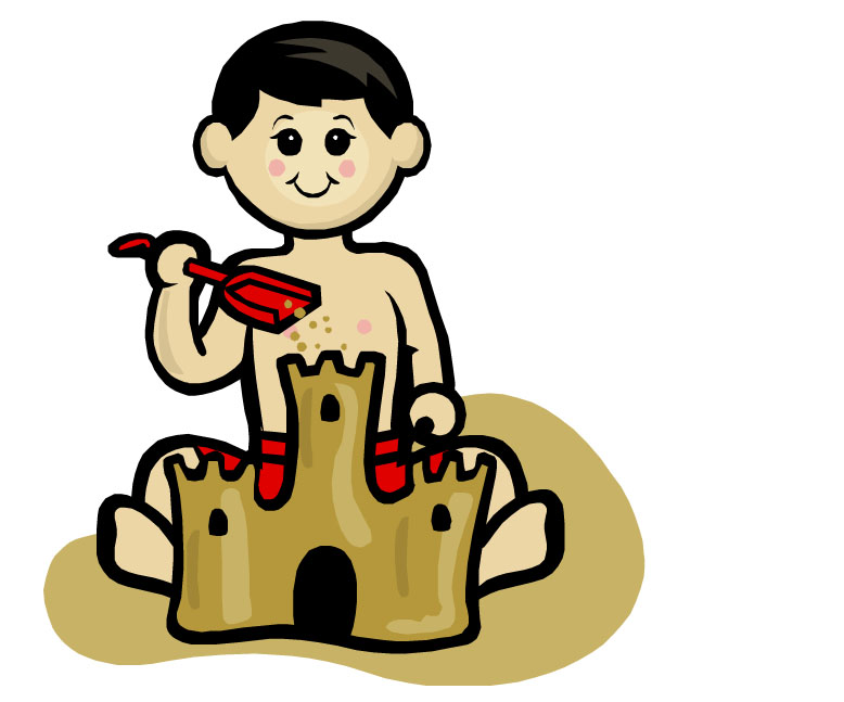 Clip Art Building Sandcastles Clipart 