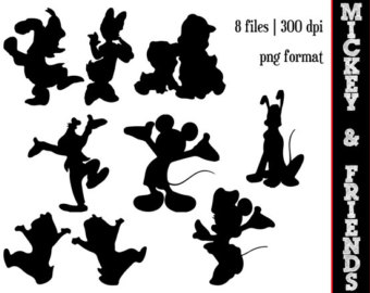 Disney character silhouette clip art 