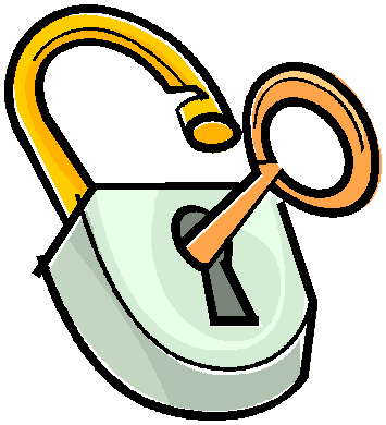 Key to a lock clipart 