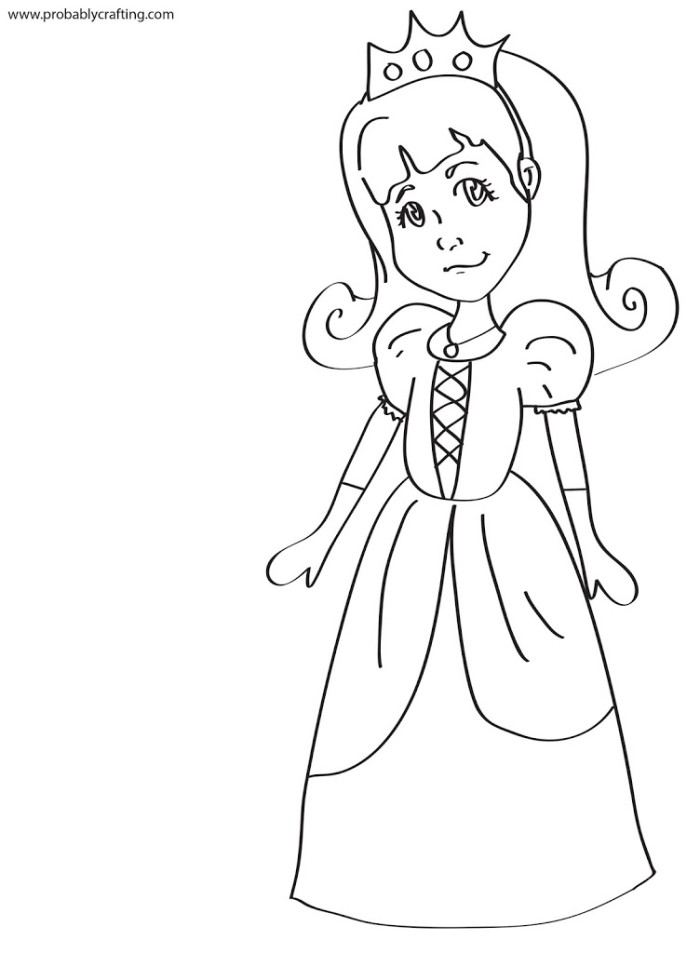 Princess Clip Art in White – Clipart Free Download 