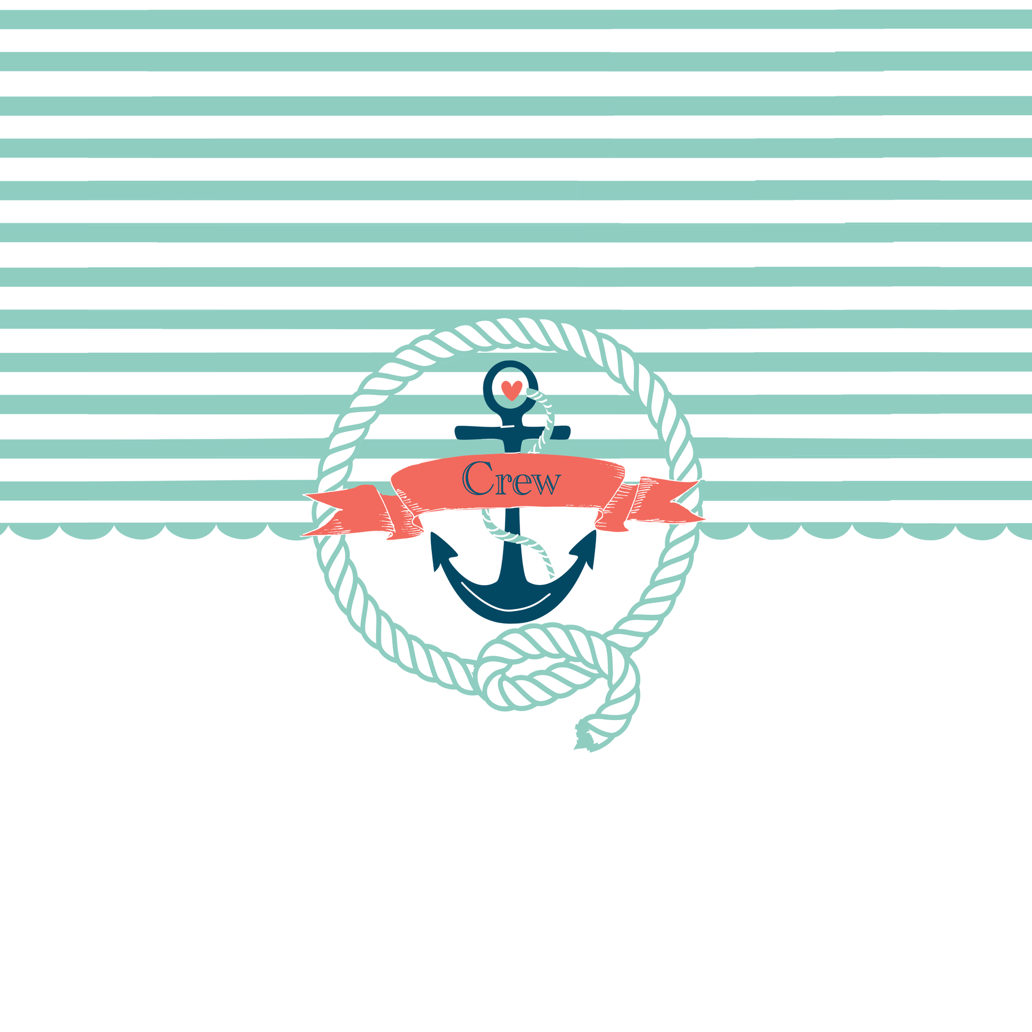 Striped Anchor Clip Art