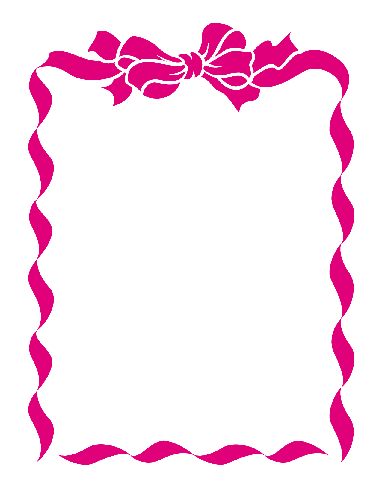 Pink Ribbon Border Clipart 