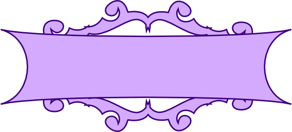 Purple banner clipart 