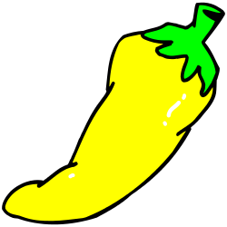 Yellow Hot Chili Pepper Clip Art 
