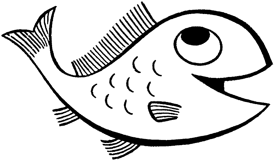 Water animals clipart black and white 