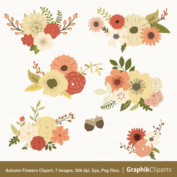 Autumn Flowers Clipart 