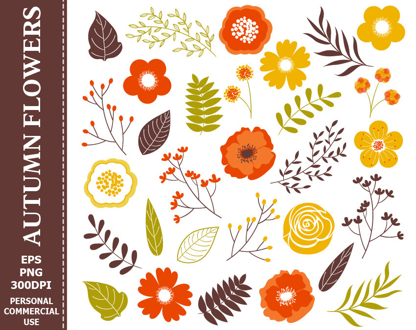 Free clipart fall flowers 