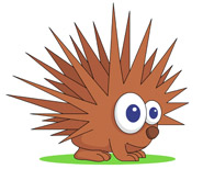 Cute Porcupine Cliparts