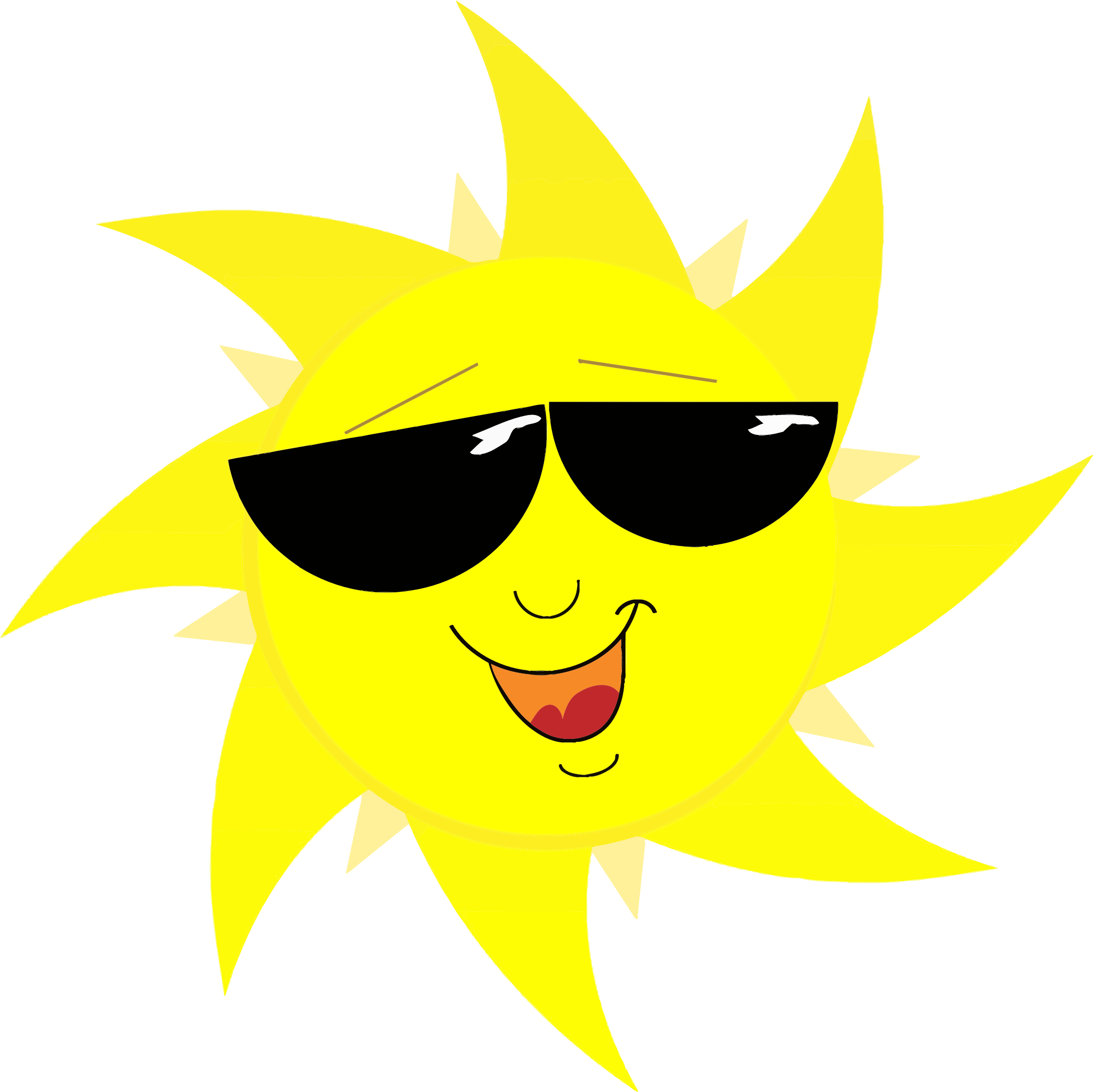 Peep chicken with sunglasses clipart 