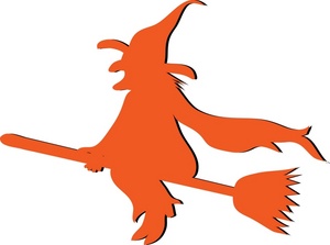 Picture Of Witch Flying On Broom 