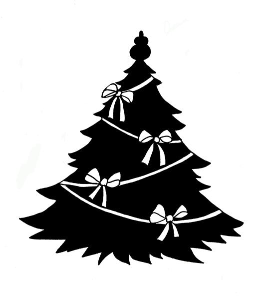 Christmas Tree Silhouette Clipart 