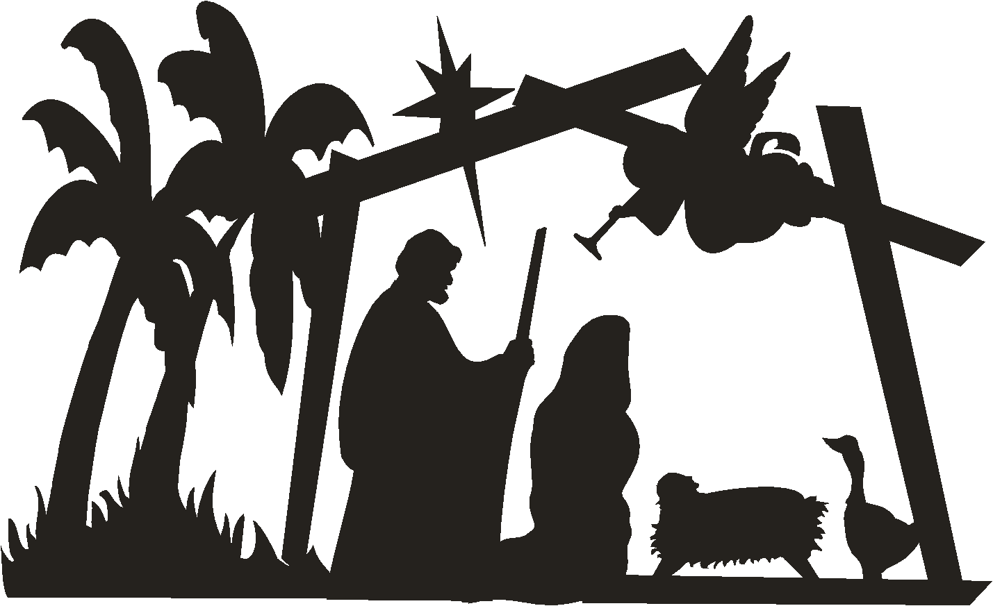 Nativity Silhouette Clipart 
