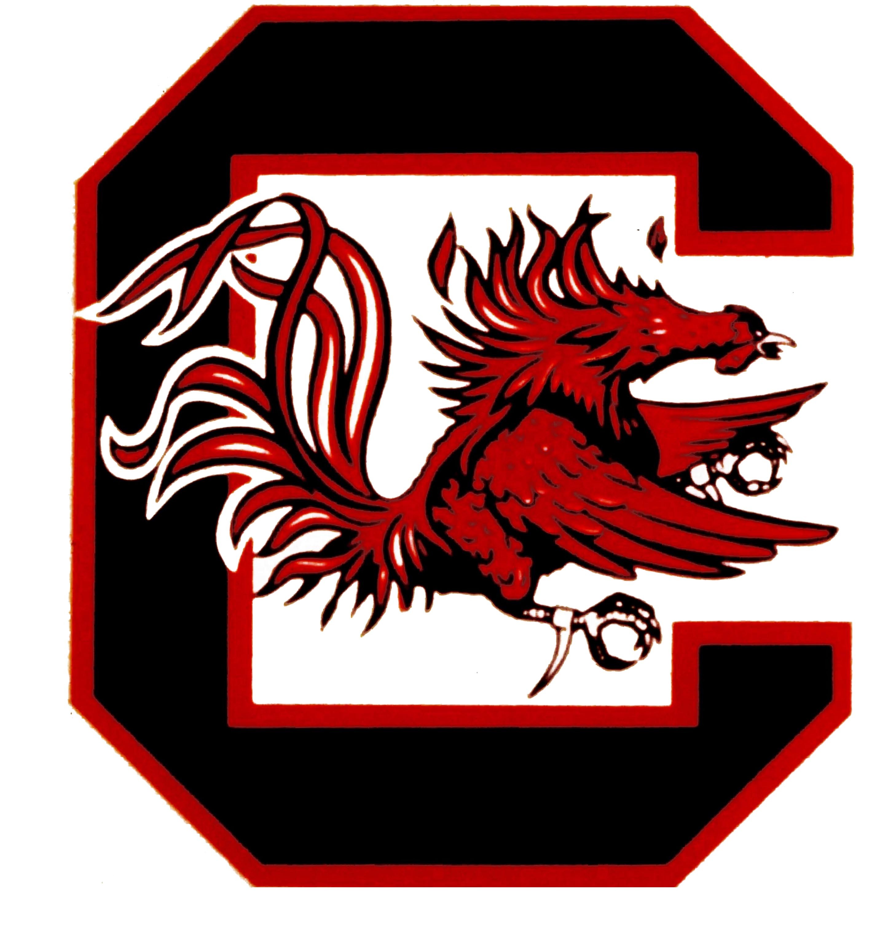 Carolina gamecock logo outline clipart 