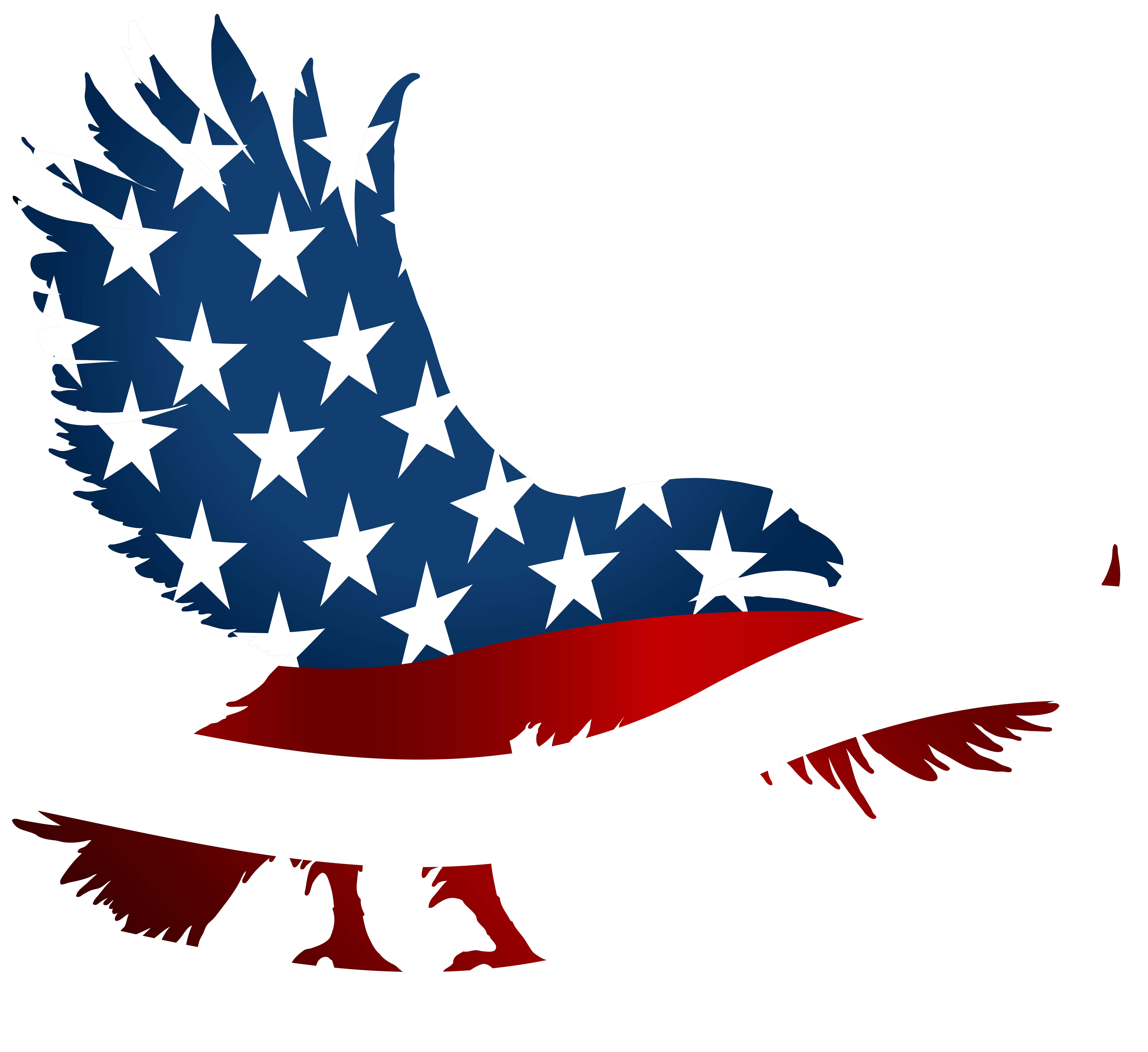 American Eagle Flag Transparent PNG Clip Art Image 