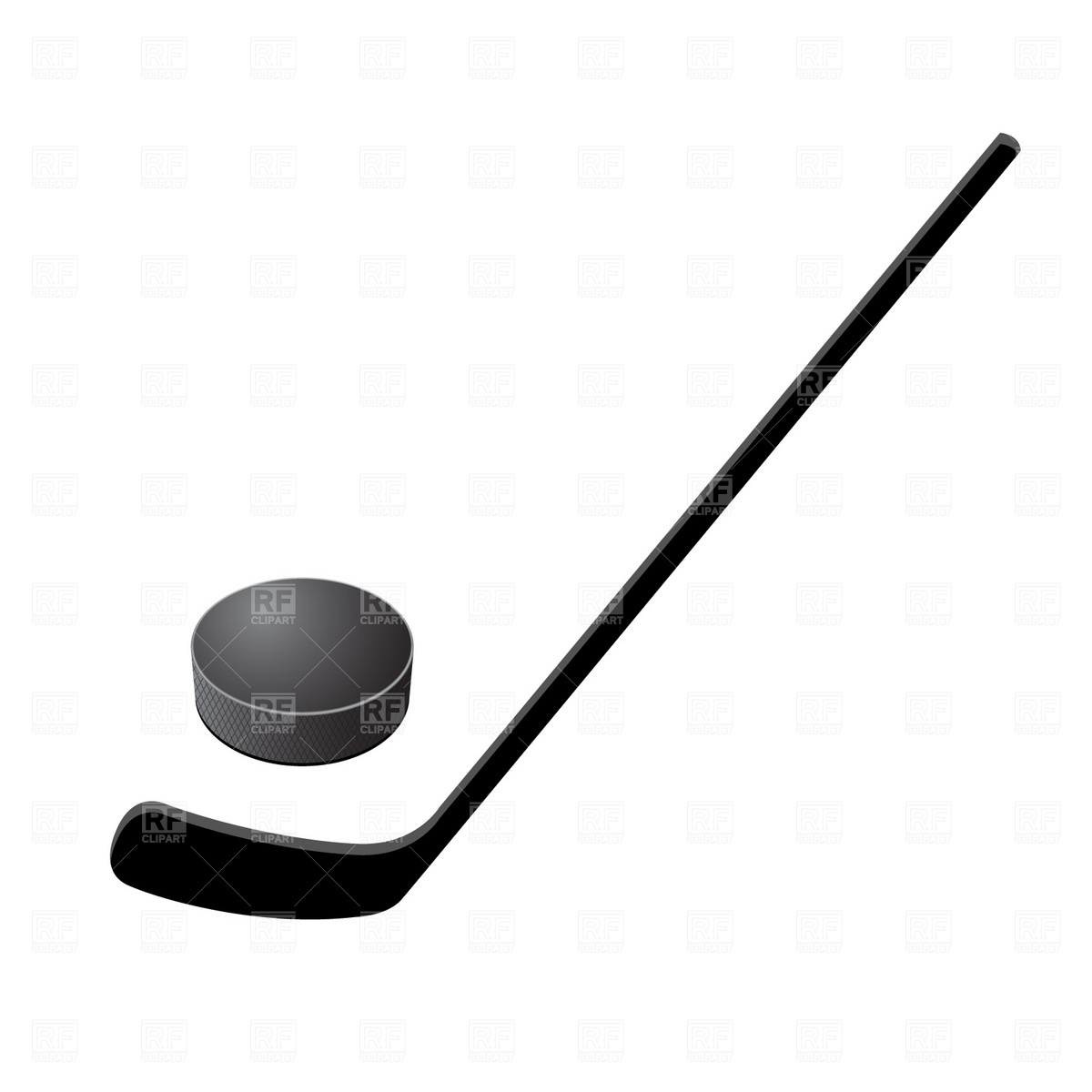hockey stick and puck vector - Clip Art Library
