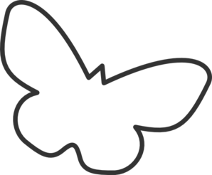 Butterfly Silhouette Cropped Clip Art at Clker