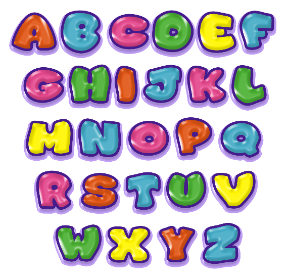 Letras Infantiles Alphabet Letters Clipart Bubble Alphabet Bubble ...