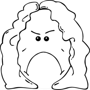 Lady Angry Face Clipart 