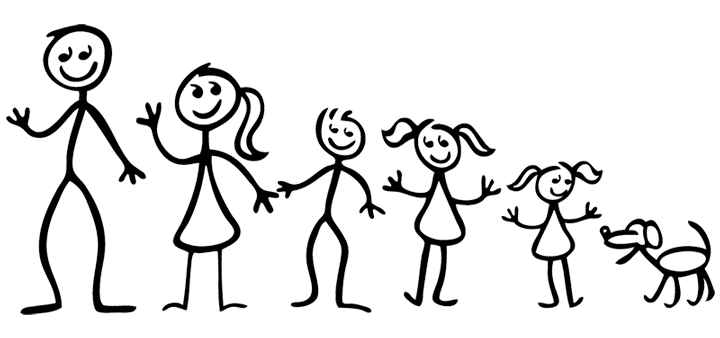 stick people family clipart