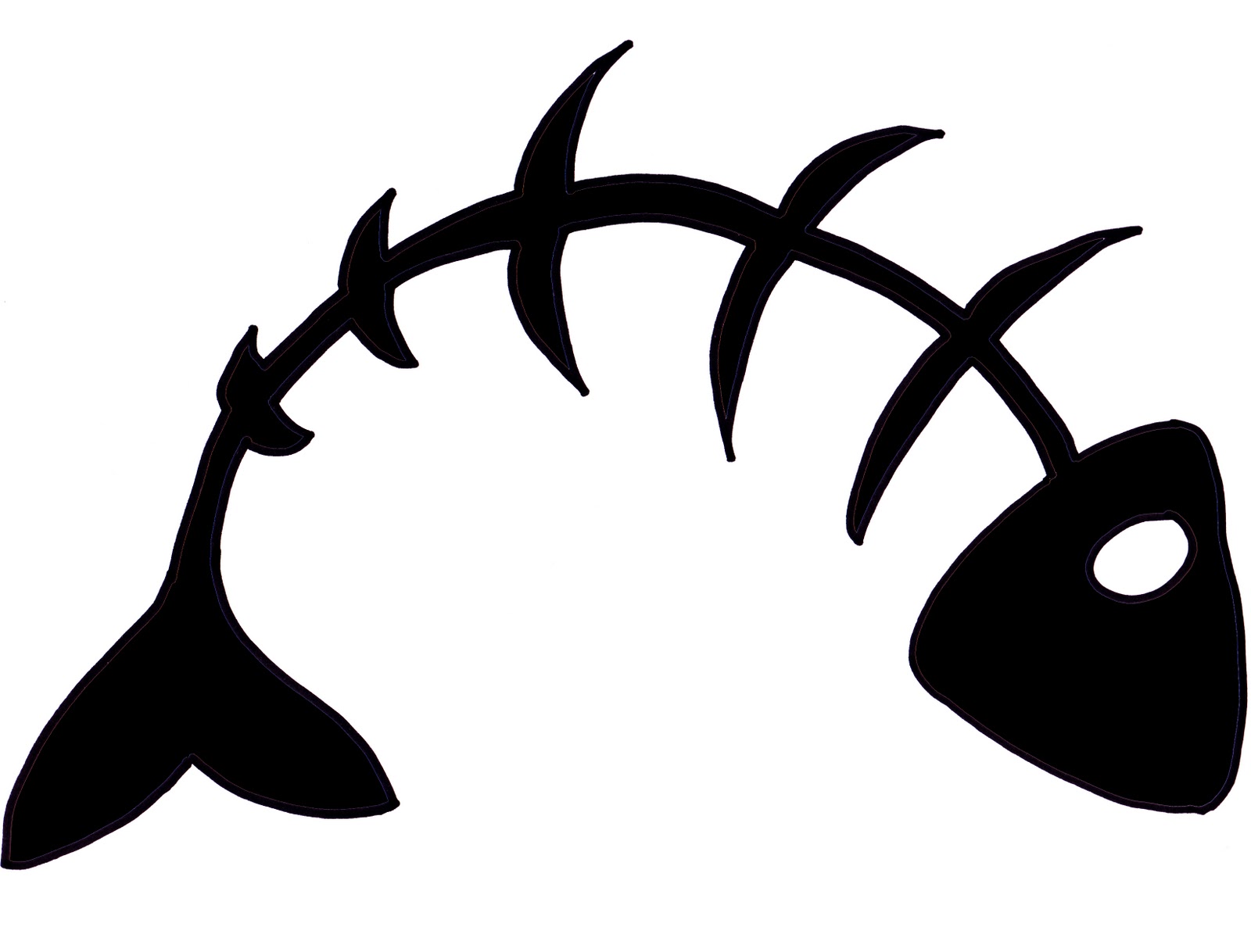 Cartoon Fish Skeleton 