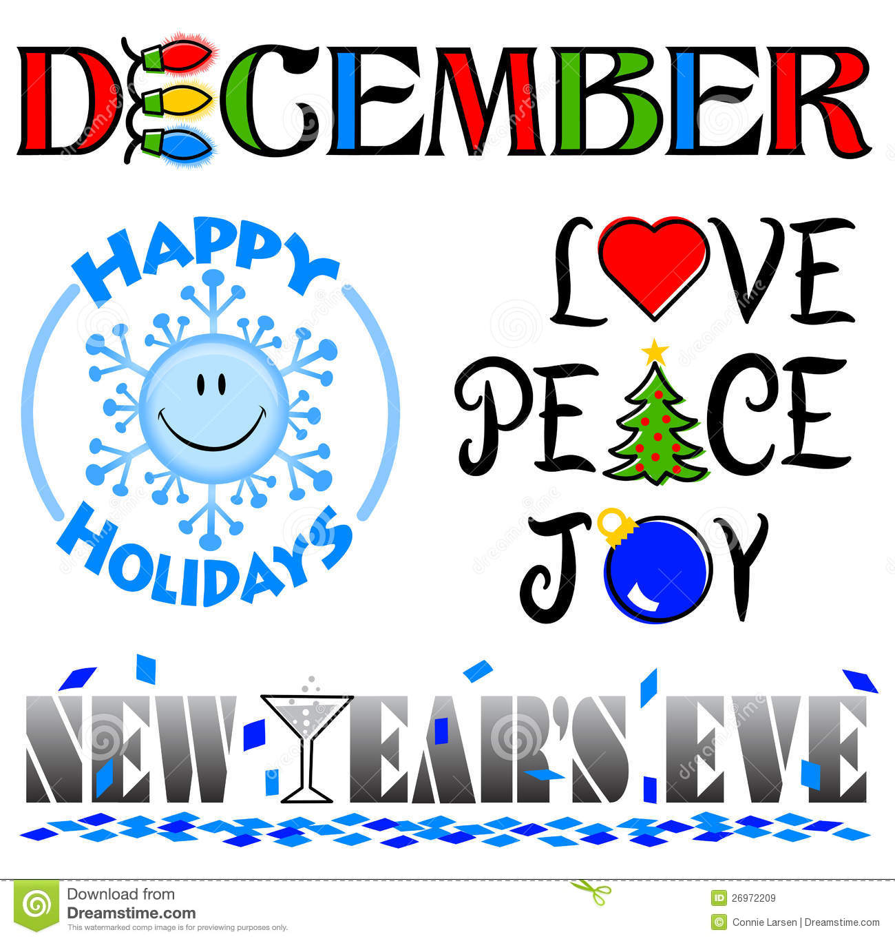 december holiday clipart