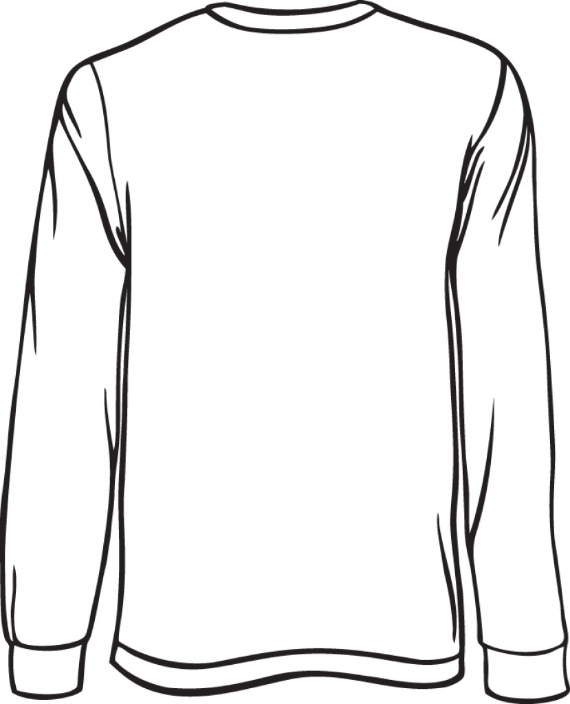 Blank Long Sleeve Shirt Template