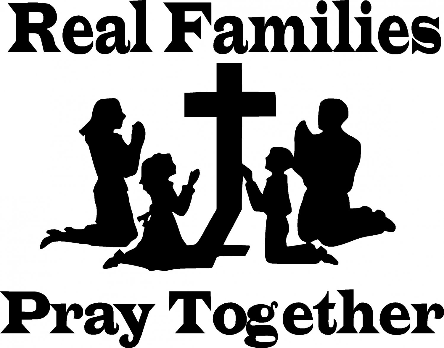 black family praying clipart
