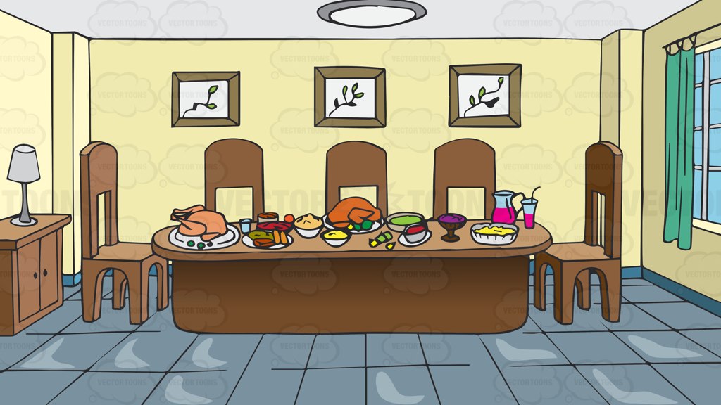 Dining Room Clipart With 6 Chairs
